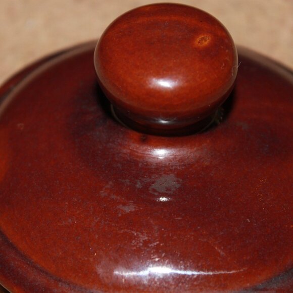 Vintage Brown Stoneware French Onion Soup Crock Bowl with Handle and Lid - Picture 16 of 16